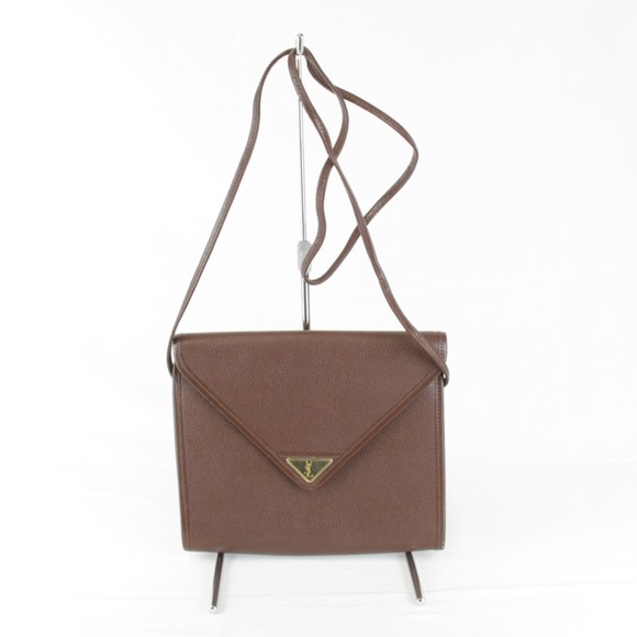 SAINT LAURENT shoulder bag leather brown ladies - Picture 1 of 10
